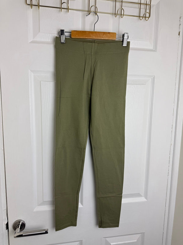 MS Plain Khaki Green Leggings - Girls 11 - 14 Years - Back On The Shelves High Street Discount Outlet Online UK