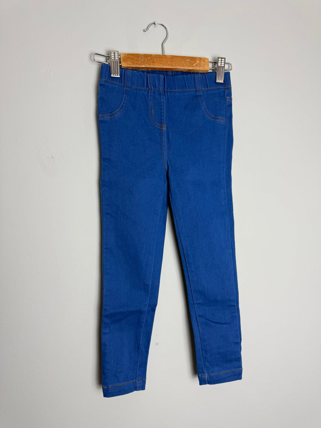 Kids Dark Deep Blue Jegging Jeans - Unisex 4 - 5 Years - Back On The Shelves High Street Discount Outlet Online UK