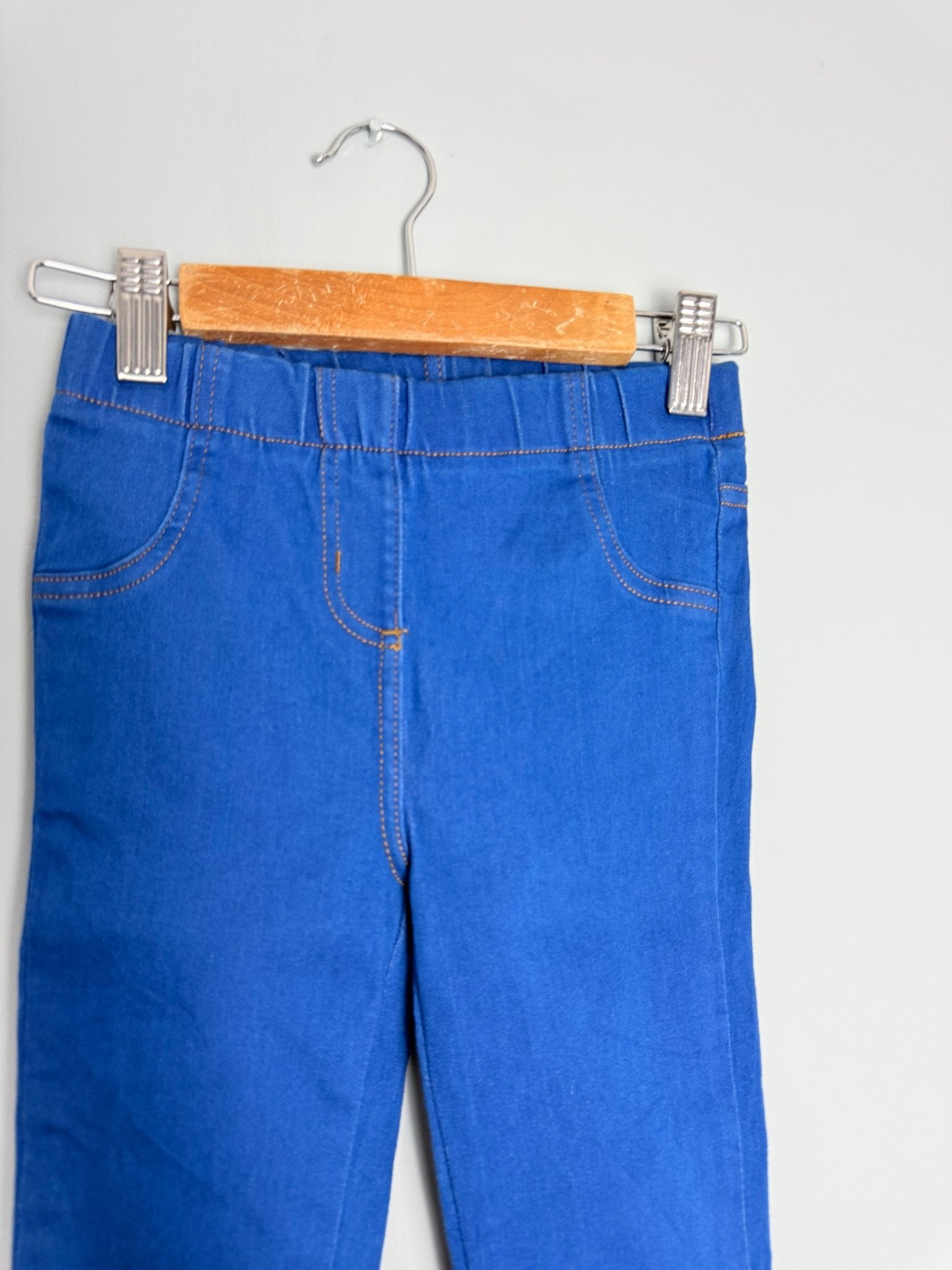 Kids Dark Deep Blue Jegging Jeans - Unisex 4 - 5 Years - Back On The Shelves High Street Discount Outlet Online UK