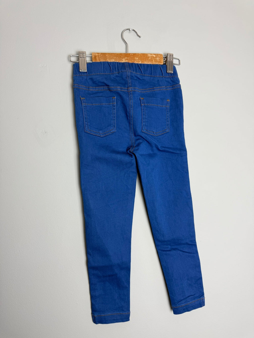 Kids Dark Deep Blue Jegging Jeans - Unisex 4 - 5 Years - Back On The Shelves High Street Discount Outlet Online UK