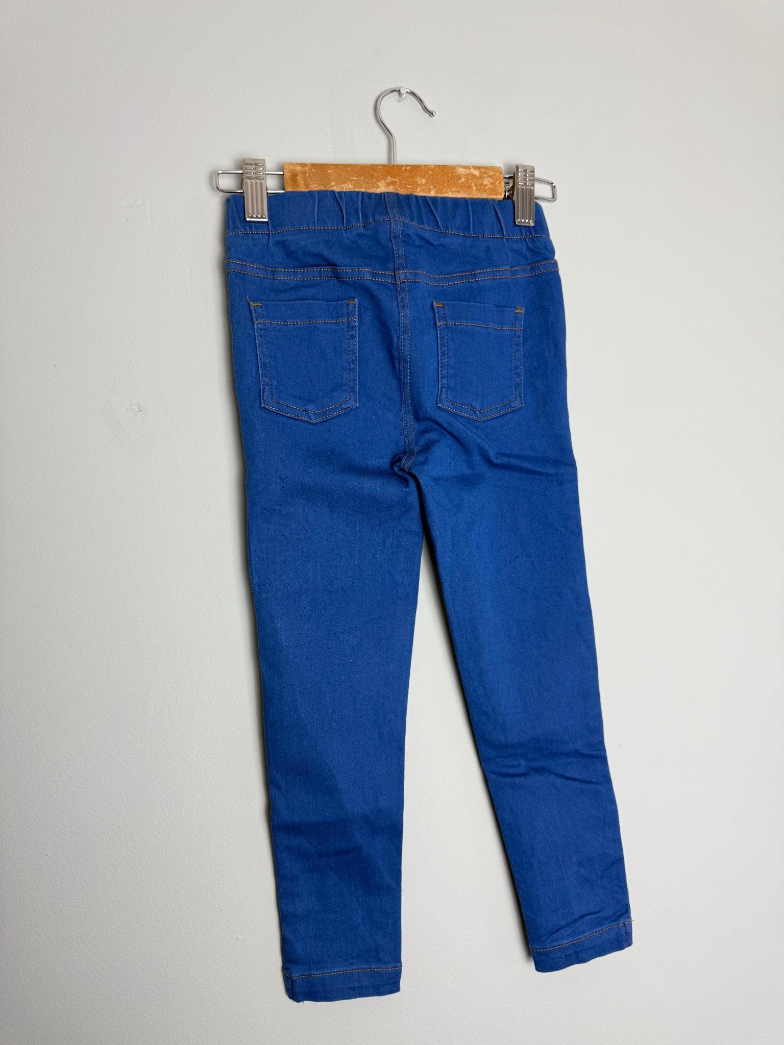 Kids Dark Deep Blue Jegging Jeans - Unisex 4 - 5 Years - Back On The Shelves High Street Discount Outlet Online UK