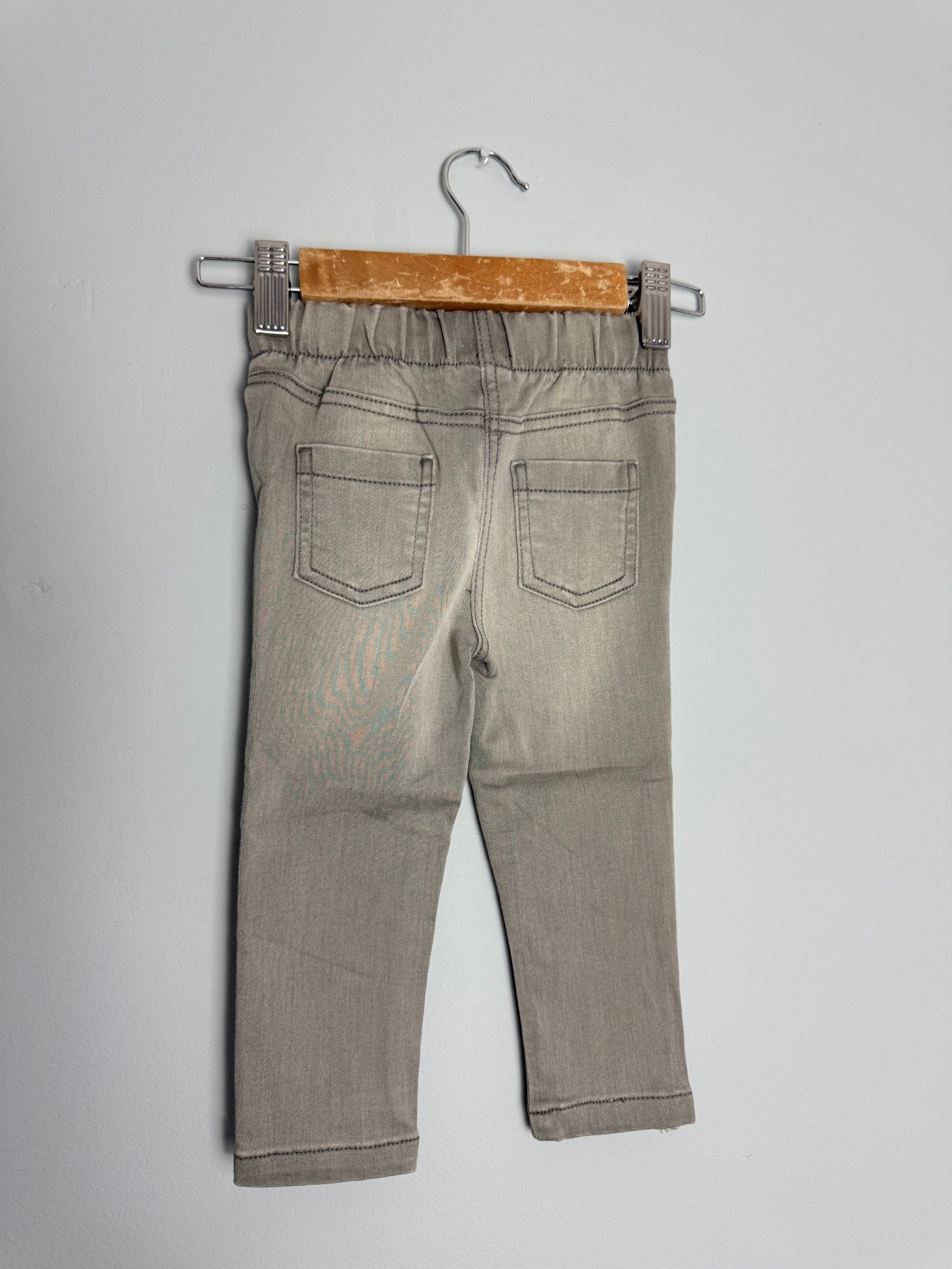 Kids Light Grey Jegging Jeans - Unisex 9 - 12 Months - Back On The Shelves High Street Discount Outlet Online UK