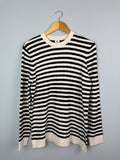 Striped Cable Knit Jumper - Ladies Size Large - Back On The Shelves High Street Discount Outlet Online UK