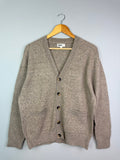 Ladies Neutral Brown Button Cardigan with Pockets - Size Medium - Back On The Shelves High Street Discount Outlet Online UK
