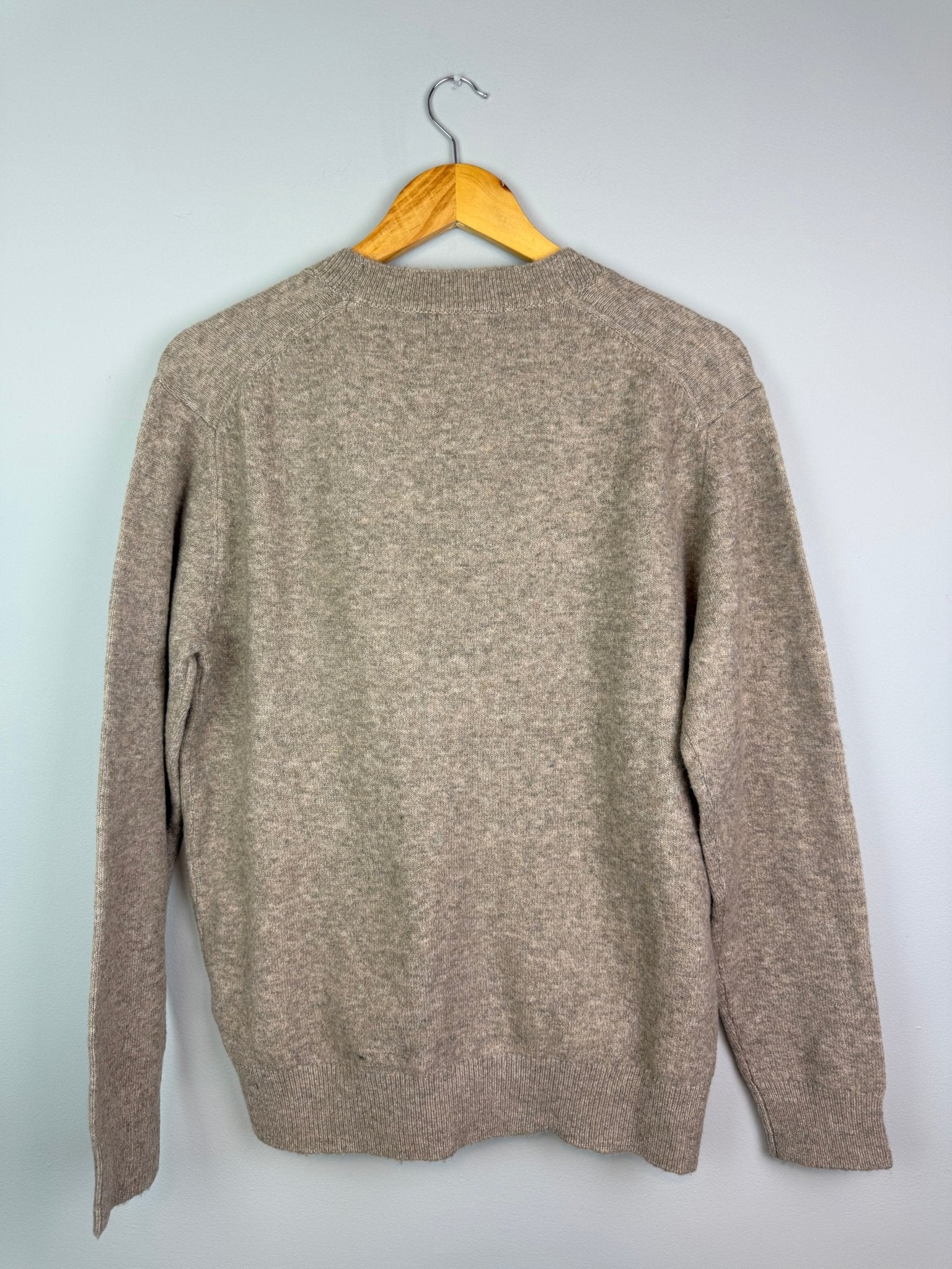 Ladies Neutral Brown Button Cardigan with Pockets - Size Medium - Back On The Shelves High Street Discount Outlet Online UK