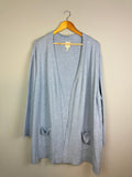 Ladies Blue Open Front Lightweight Cardigan – Size Large - Back On The Shelves High Street Discount Outlet Online UK