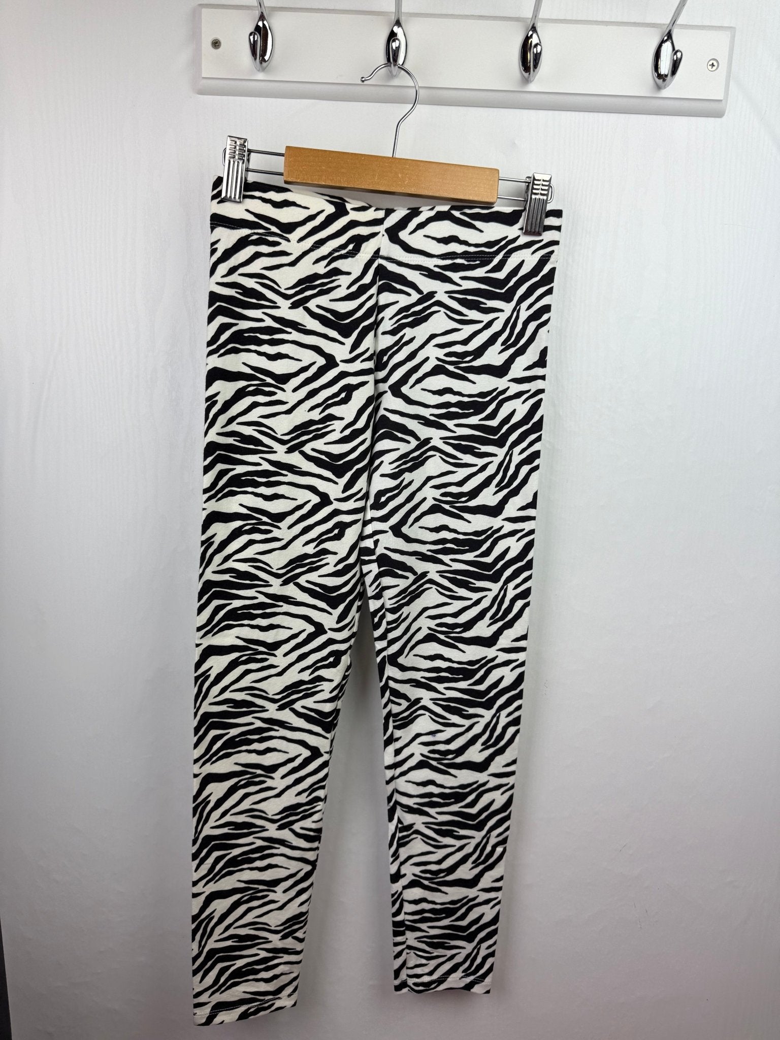 MS White & Black Zebra Print Leggings - Girls 10 - 14 Years - Back On The Shelves High Street Discount Outlet Online UK
