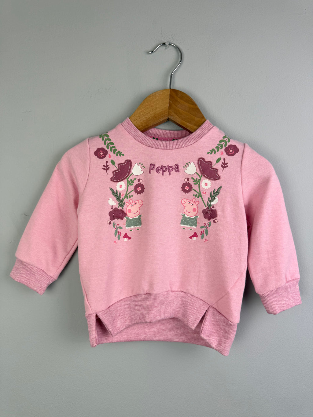 Peppa pig baby girl long sleeve lightweight sweater jumper 