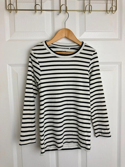 Ex NXT Ribbed Striped Long Sleeve Top | Age 6 Years | Stretchy Cotton - Back On The Shelves High Street Discount Outlet Online UK