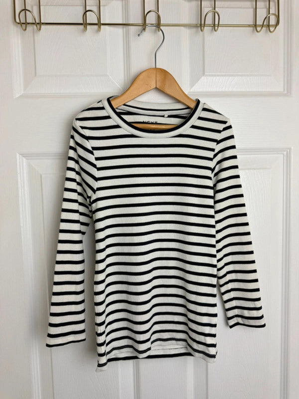 Ex NXT Ribbed Striped Long Sleeve Top | Age 6 Years | Stretchy Cotton - Back On The Shelves High Street Discount Outlet Online UK