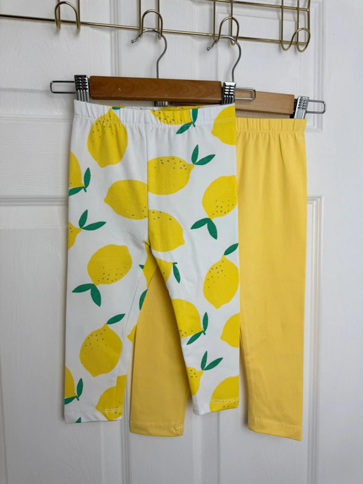 NEW Ex TU Lemon Yellow & White Summer Leggings Bundle Girls 2 - 3 Years - Back On The Shelves High Street Discount Outlet Online UK