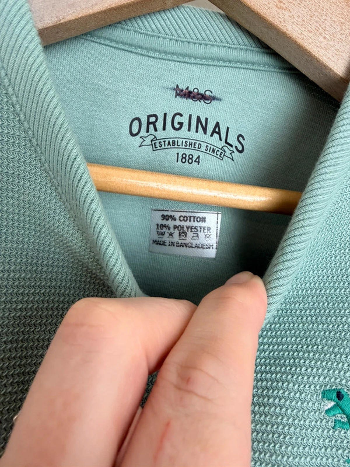 🦖 Ex M&S Kids Green Waffle Knit Lined Sweater | Dinosaur | 2–3 Years - Back On The Shelves High Street Discount Outlet Online UK