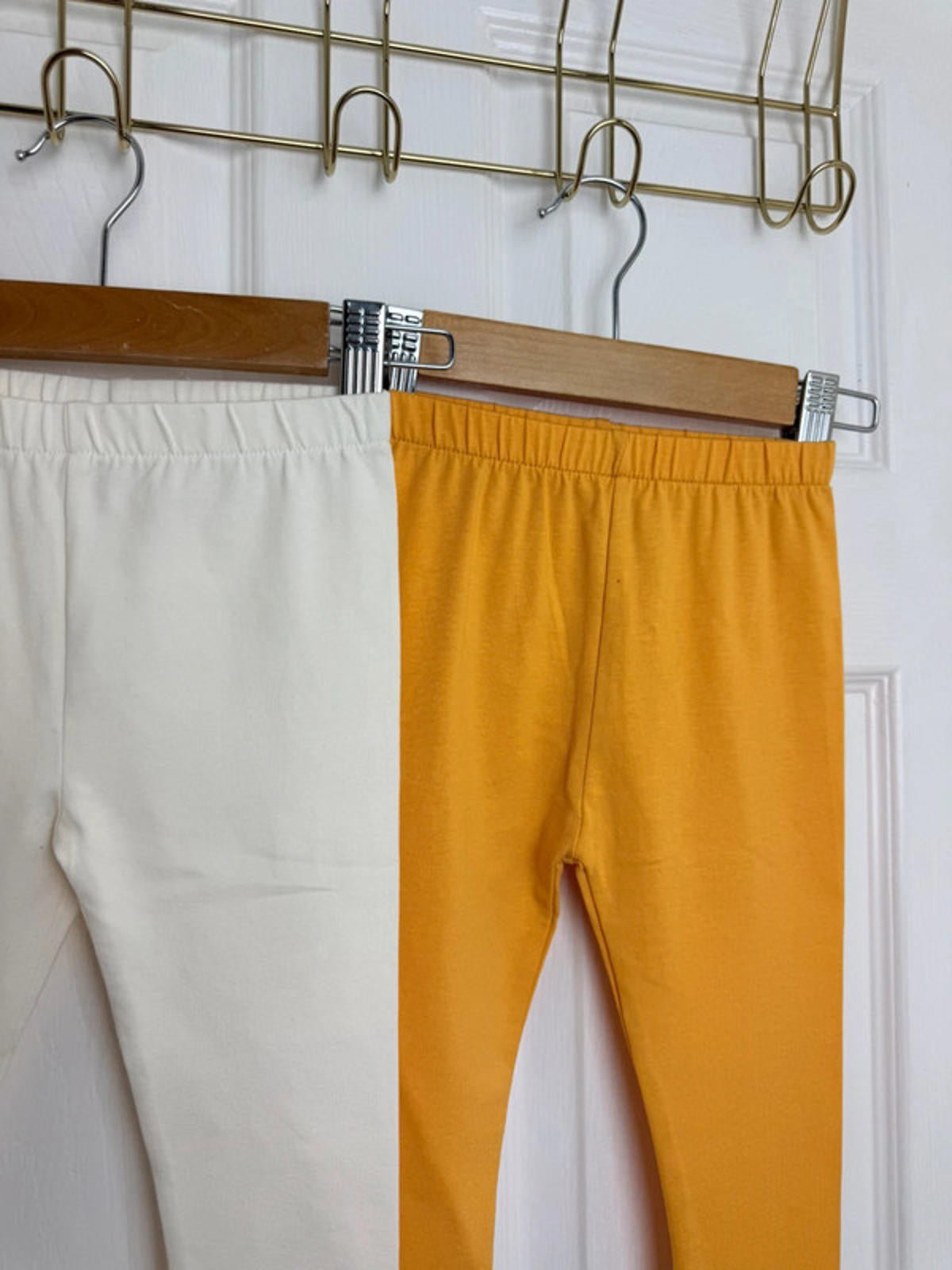 NEW Ex TU White/Cream & Orange 2 Pack Leggings Girls 1.5 - 2 Years - Back On The Shelves High Street Discount Outlet Online UK