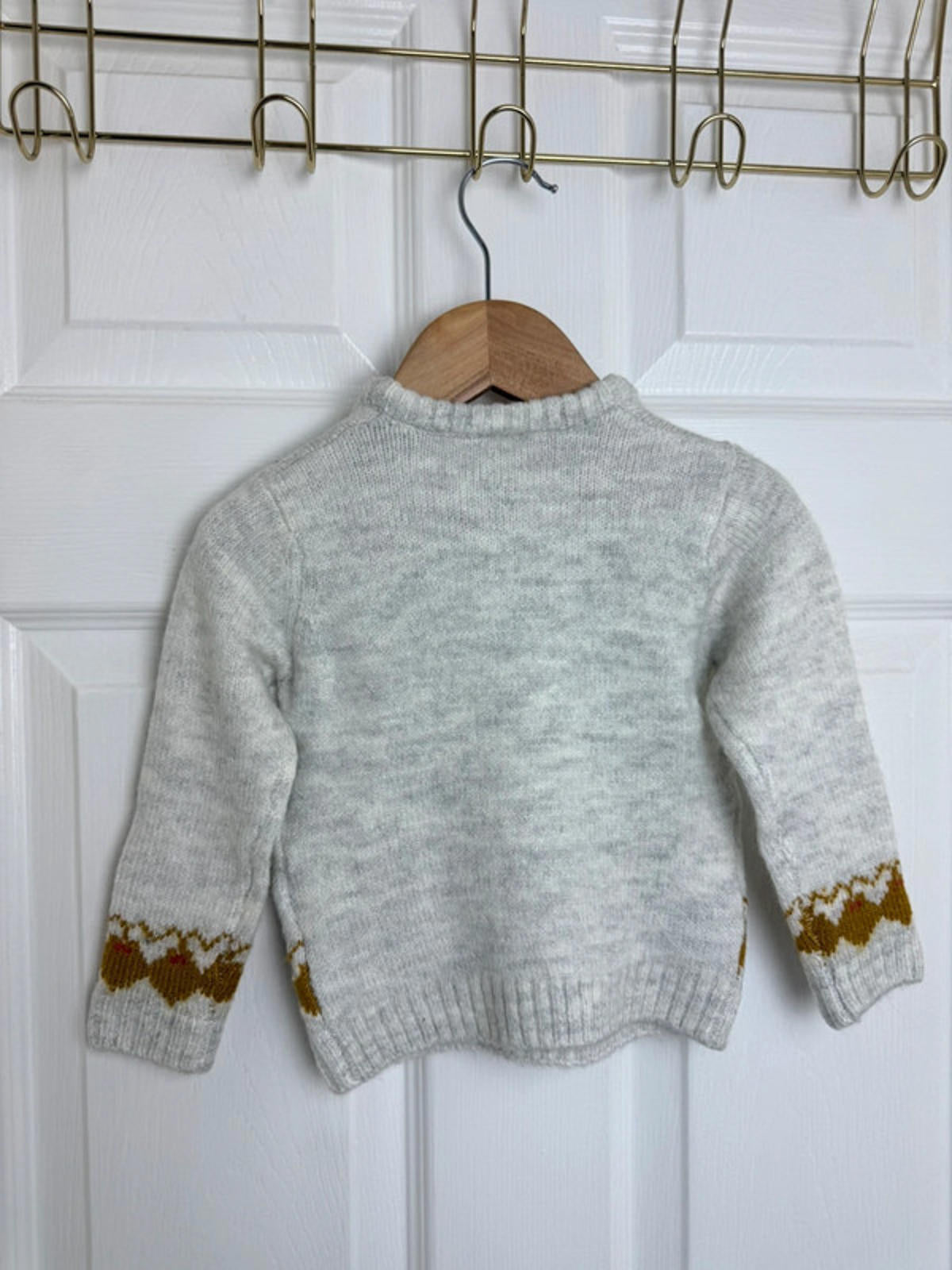 Palomino Kids Light Grey Fair Isle Knit Jumper - Unisex 18 - 24 Months - Back On The Shelves High Street Discount Outlet Online UK