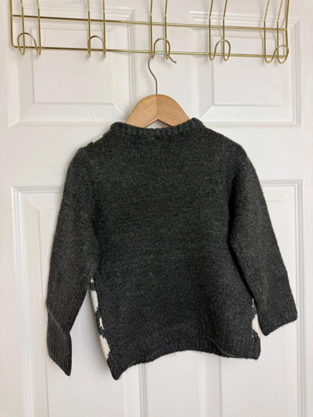Palomino Kids Charcoal & Cream Diamond Knit Jumper - Boys 3 Years - Back On The Shelves High Street Discount Outlet Online UK