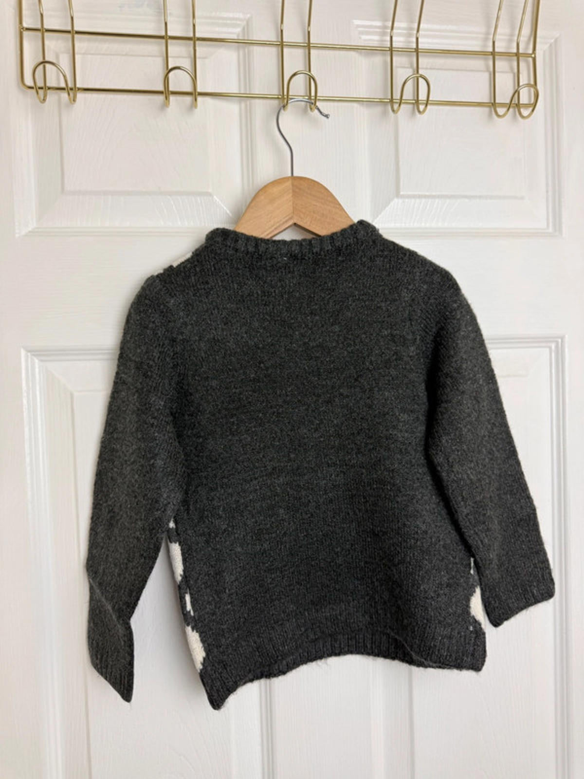 Palomino Kids Charcoal & Cream Diamond Knit Jumper - Boys 3 Years - Back On The Shelves High Street Discount Outlet Online UK