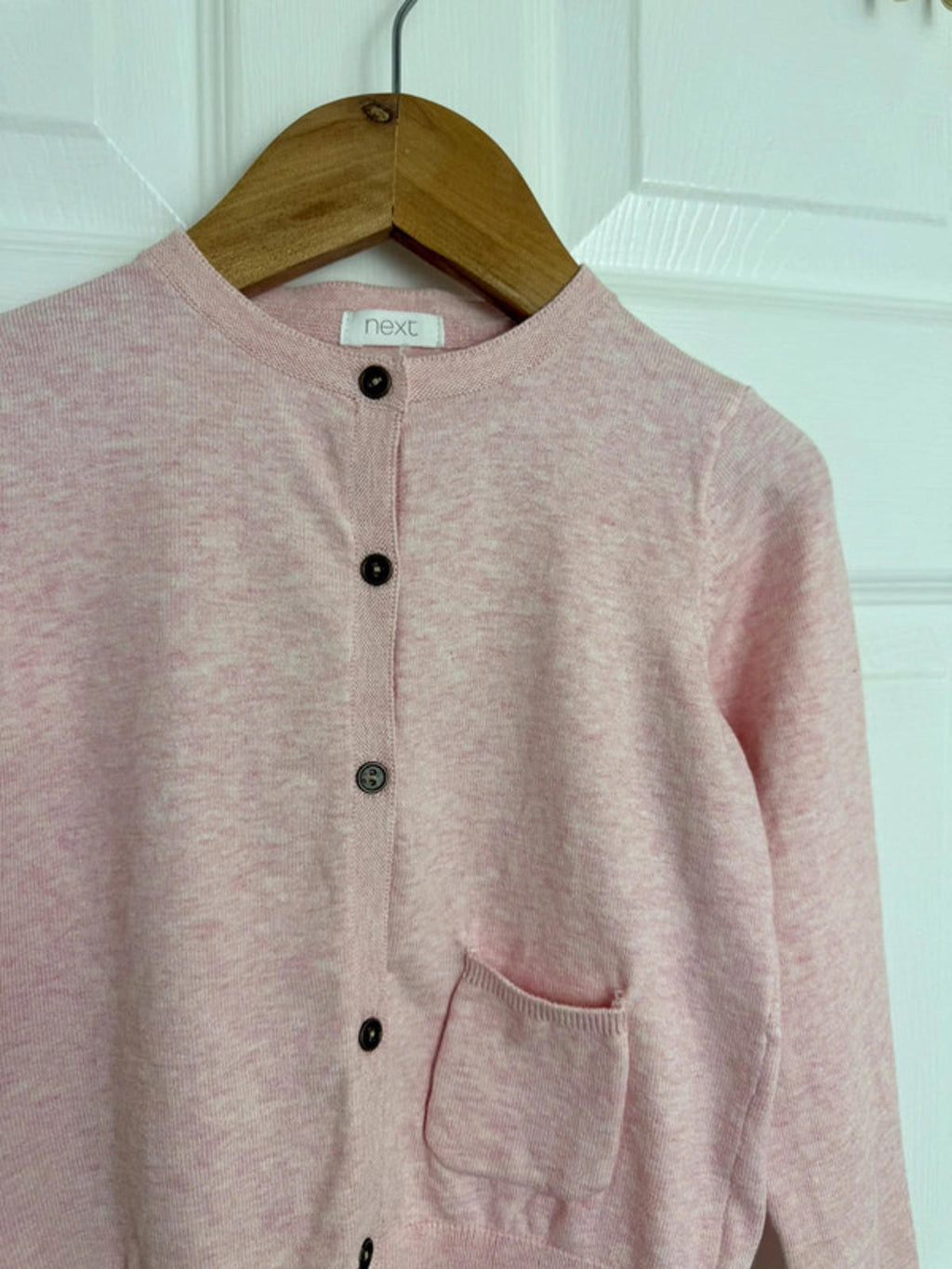 NEW Ex NXT Light Pink Fine Knit Button Cardigan - Girls 18 - 24 Months - Back On The Shelves High Street Discount Outlet Online UK