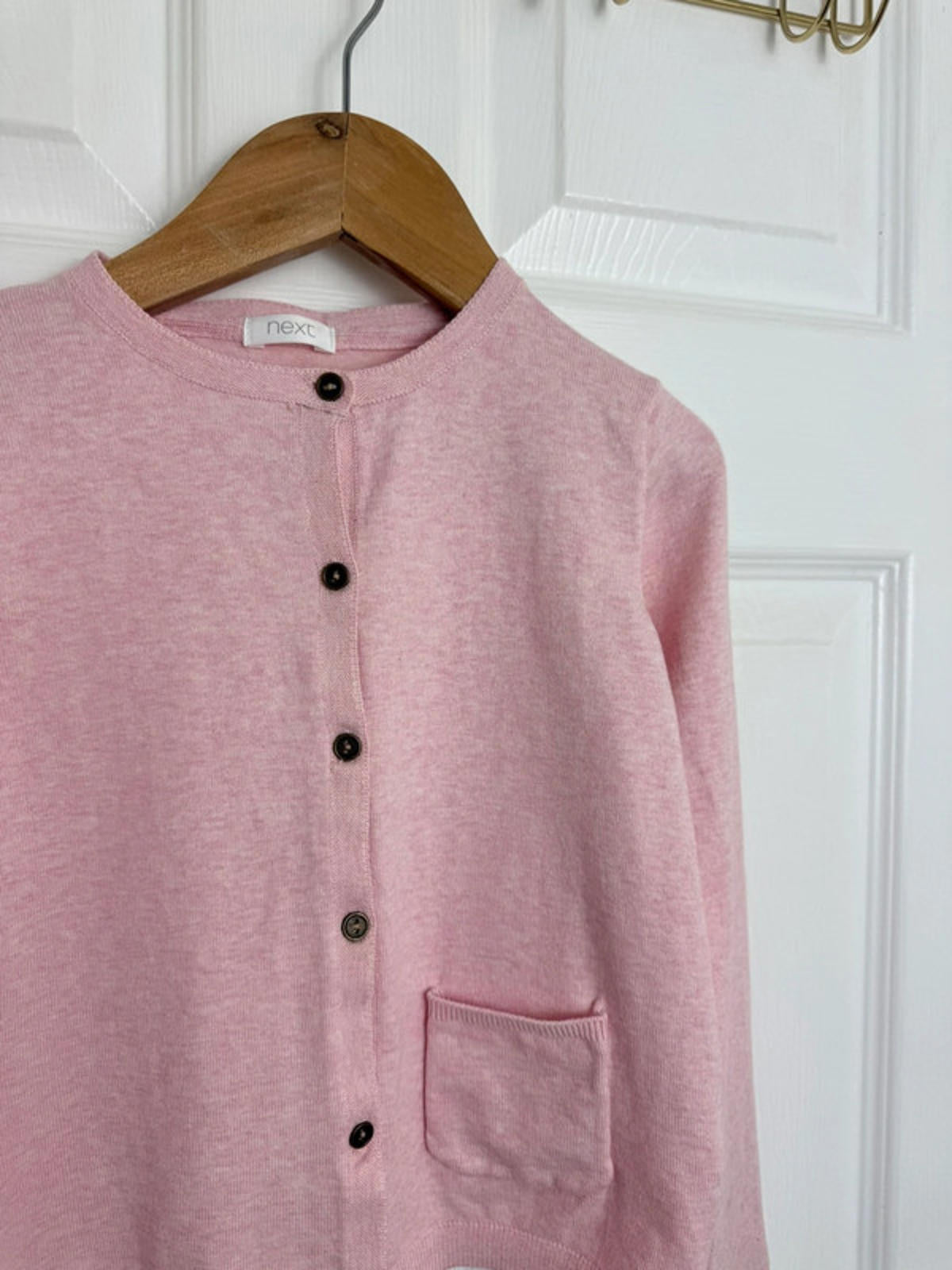 NEW Ex NXT Light Pink Fine Knit Button Cardigan - Girls 5 Years - Back On The Shelves High Street Discount Outlet Online UK