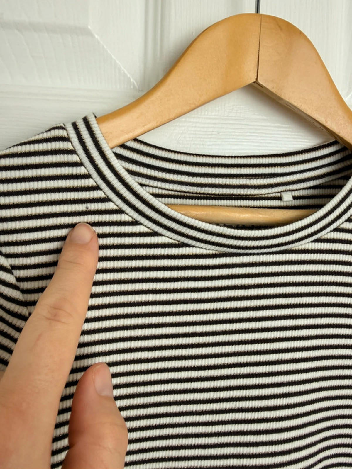 Ex Next Ribbed Striped Top | 6 Years | Gold Thread | BNWT - Back On The Shelves High Street Discount Outlet Online UK