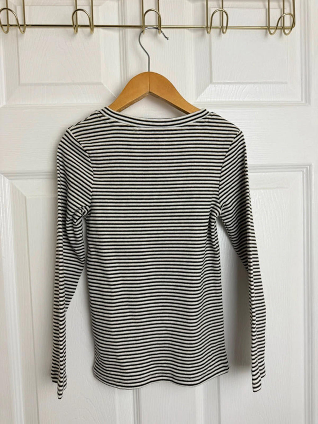 Ex Next Ribbed Striped Top | 6 Years | Gold Thread | BNWT - Back On The Shelves High Street Discount Outlet Online UK