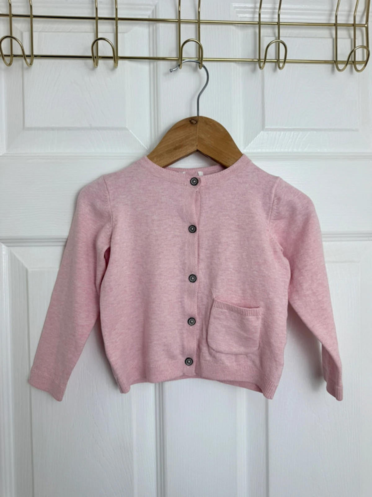 NEW Ex NXT Pink Fine Knit Button Cardigan - Girls 12 - 18 Months - Back On The Shelves High Street Discount Outlet Online UK
