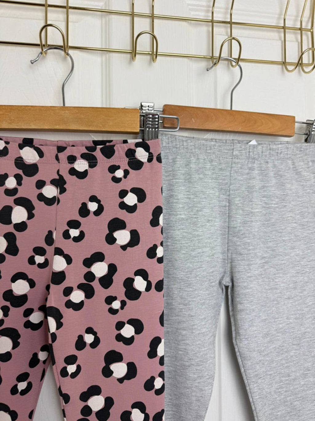 NEW Ex TU 2 Pack Animal Print & Grey Leggings Girls 5 Years - Back On The Shelves High Street Discount Outlet Online UK