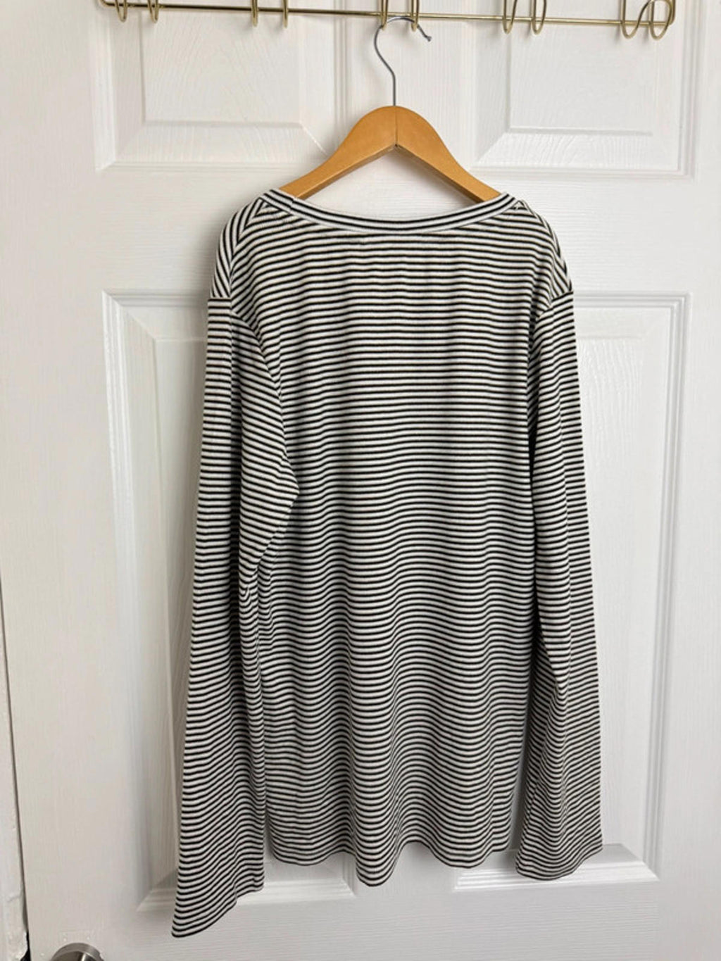 Ex Next Girls Striped Top | Age 16 Years | Stretchy Gold Thread Long Sleeve - Back On The Shelves High Street Discount Outlet Online UK
