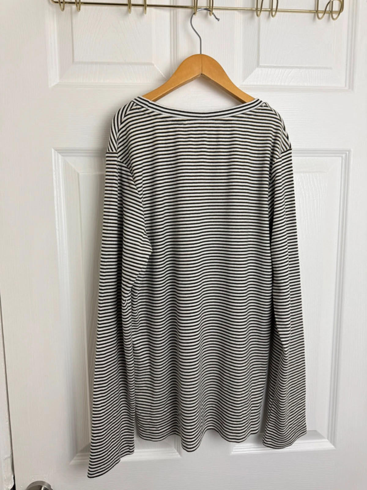 Ex Next Girls Striped Top | Age 16 Years | Stretchy Gold Thread Long Sleeve - Back On The Shelves High Street Discount Outlet Online UK