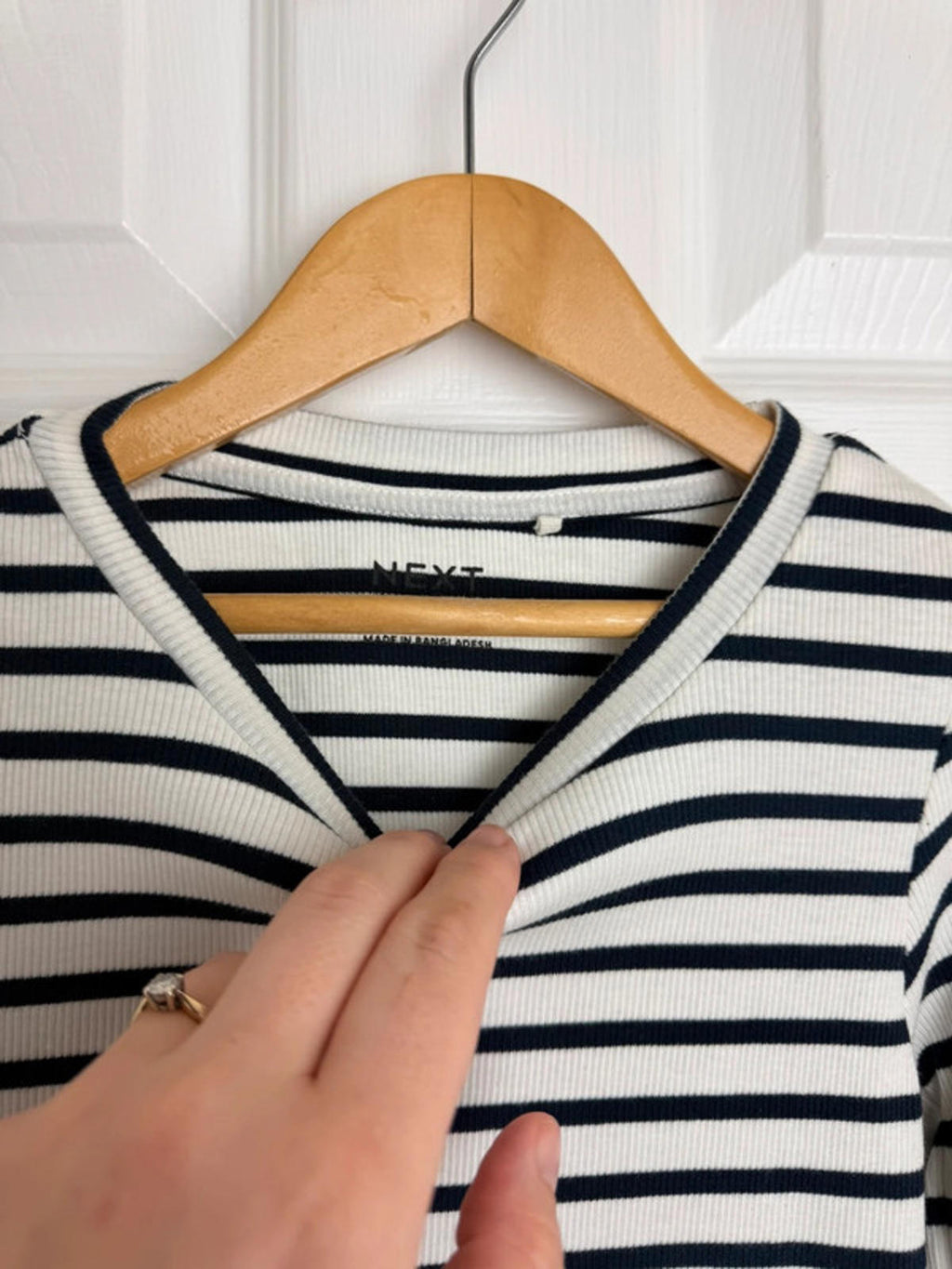 Ex NXT Ribbed Striped Long Sleeve Top | Age 6 Years | Stretchy Cotton - Back On The Shelves High Street Discount Outlet Online UK