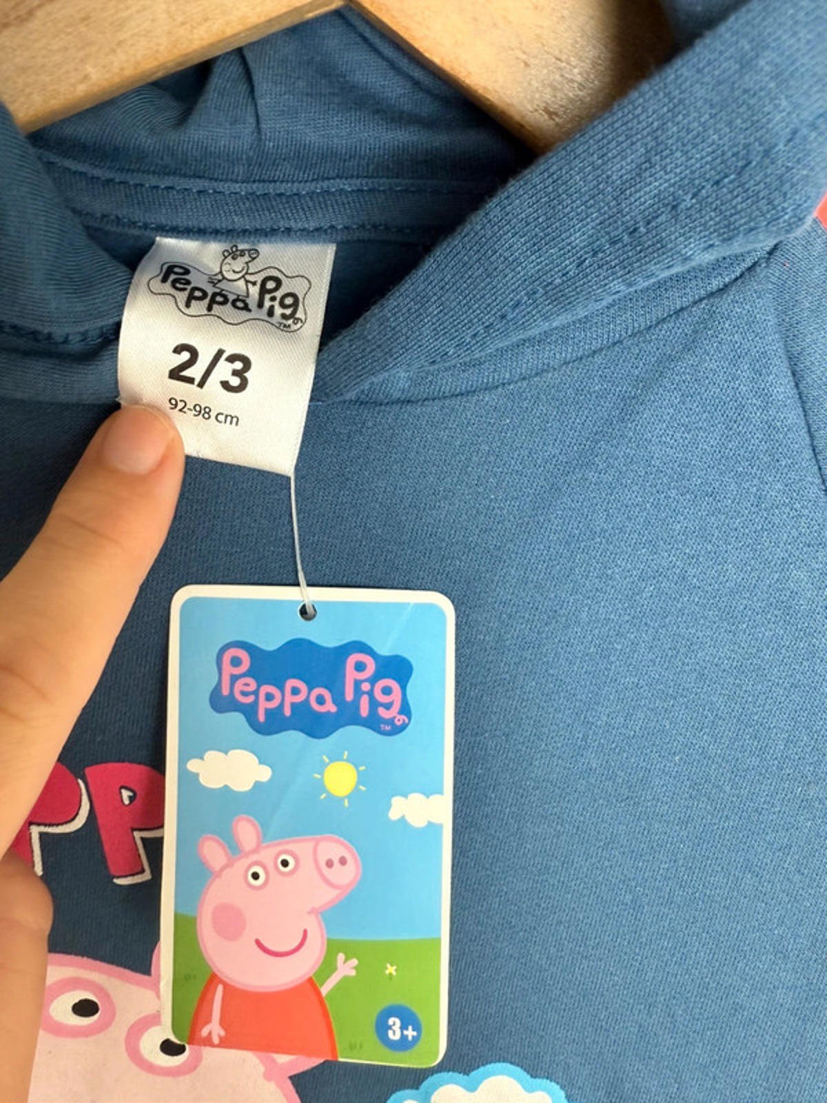 NEW Peppa Pig Navy Rainbow 100% Cotton Hoodie - Girls 3 - 4 Years - Back On The Shelves High Street Discount Outlet Online UK