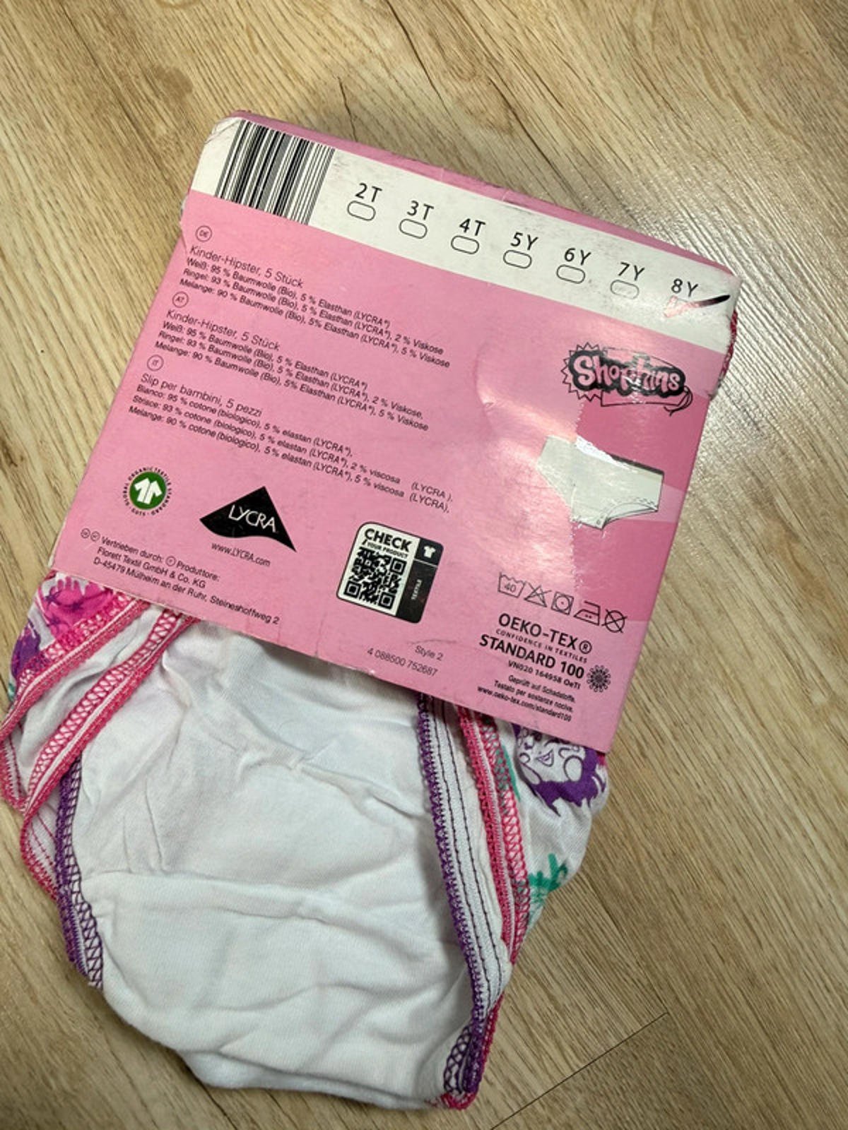 NEW Shopkins 5 Pack Hipster Knickers Girls 8 Years - Back On The Shelves High Street Discount Outlet Online UK