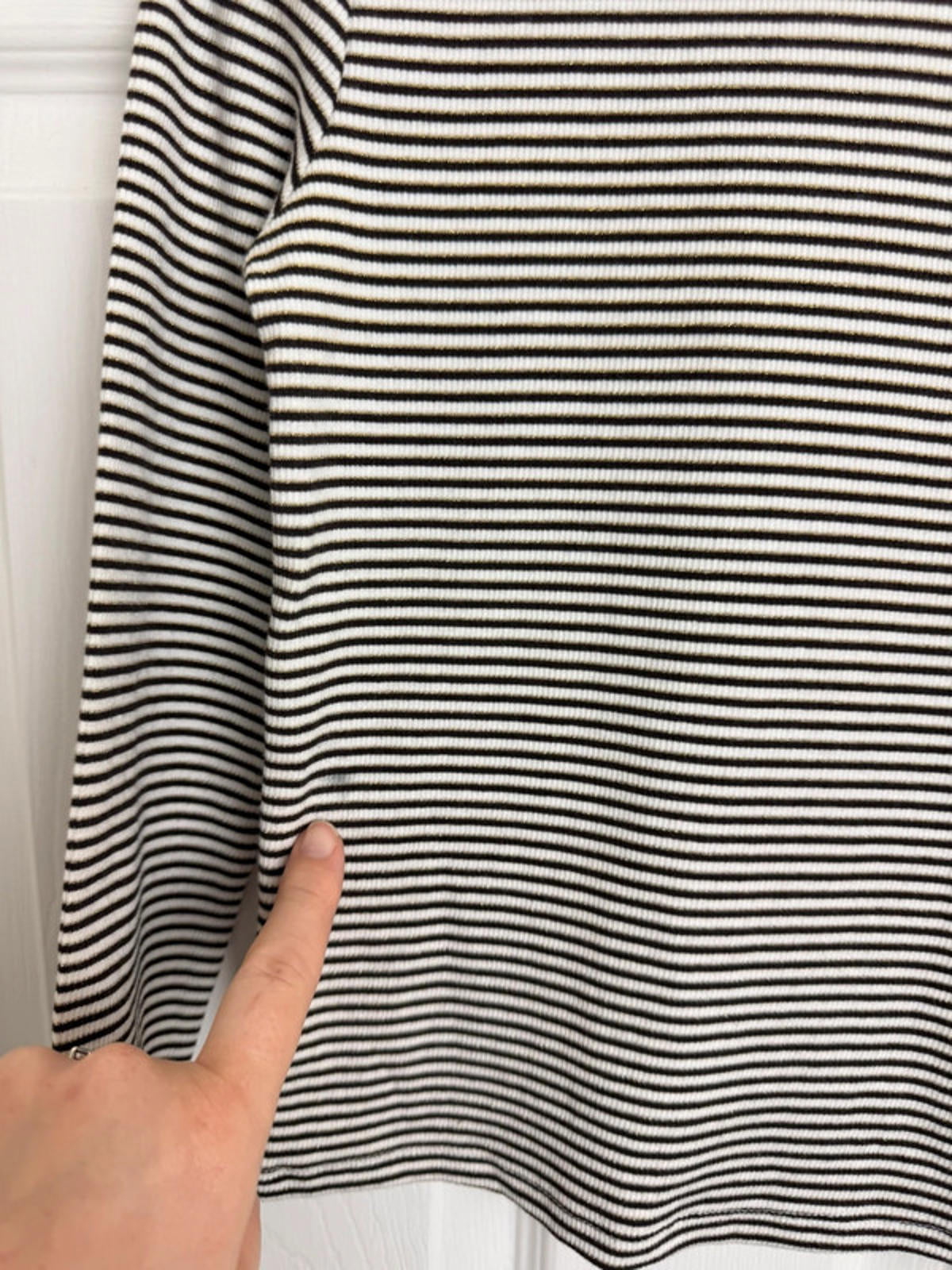 Ex Next Ribbed Striped Top | 7 Years | Gold Thread | BNWT - Back On The Shelves High Street Discount Outlet Online UK