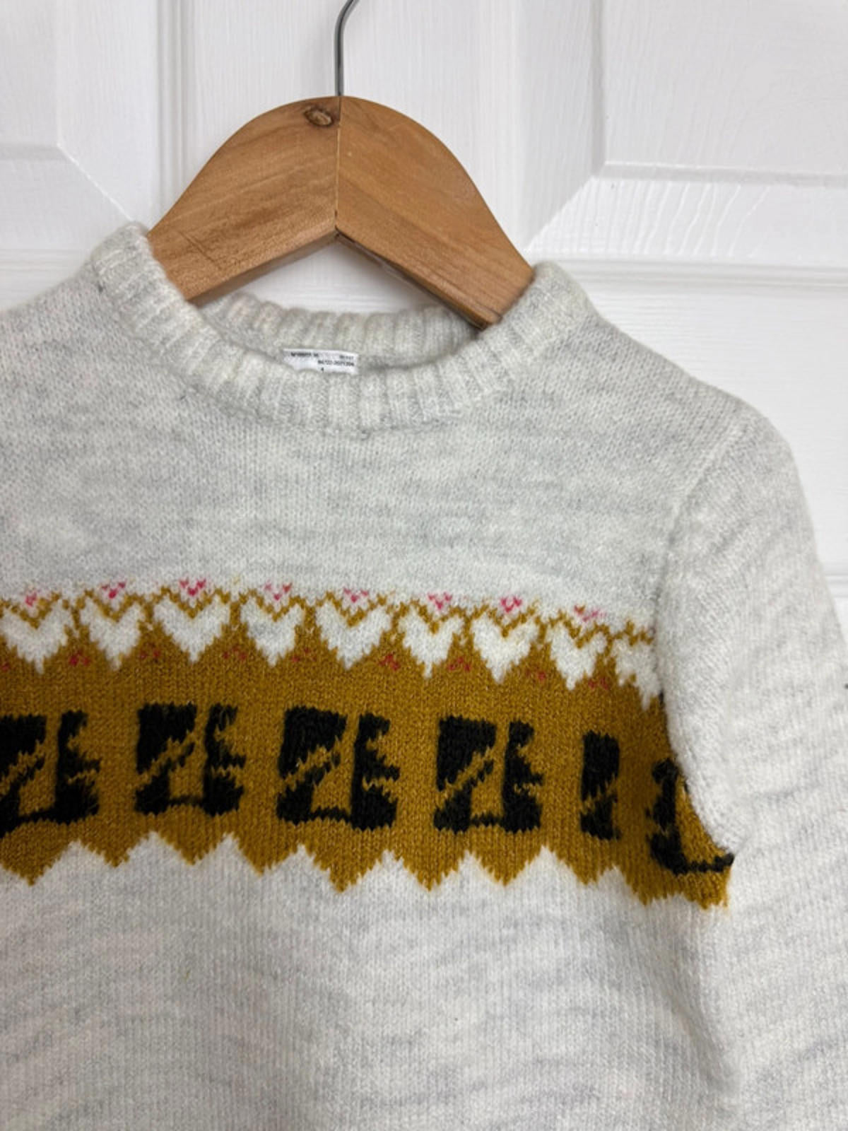 Palomino Kids Light Grey Fair Isle Knit Jumper - Unisex 3 Years - Back On The Shelves High Street Discount Outlet Online UK