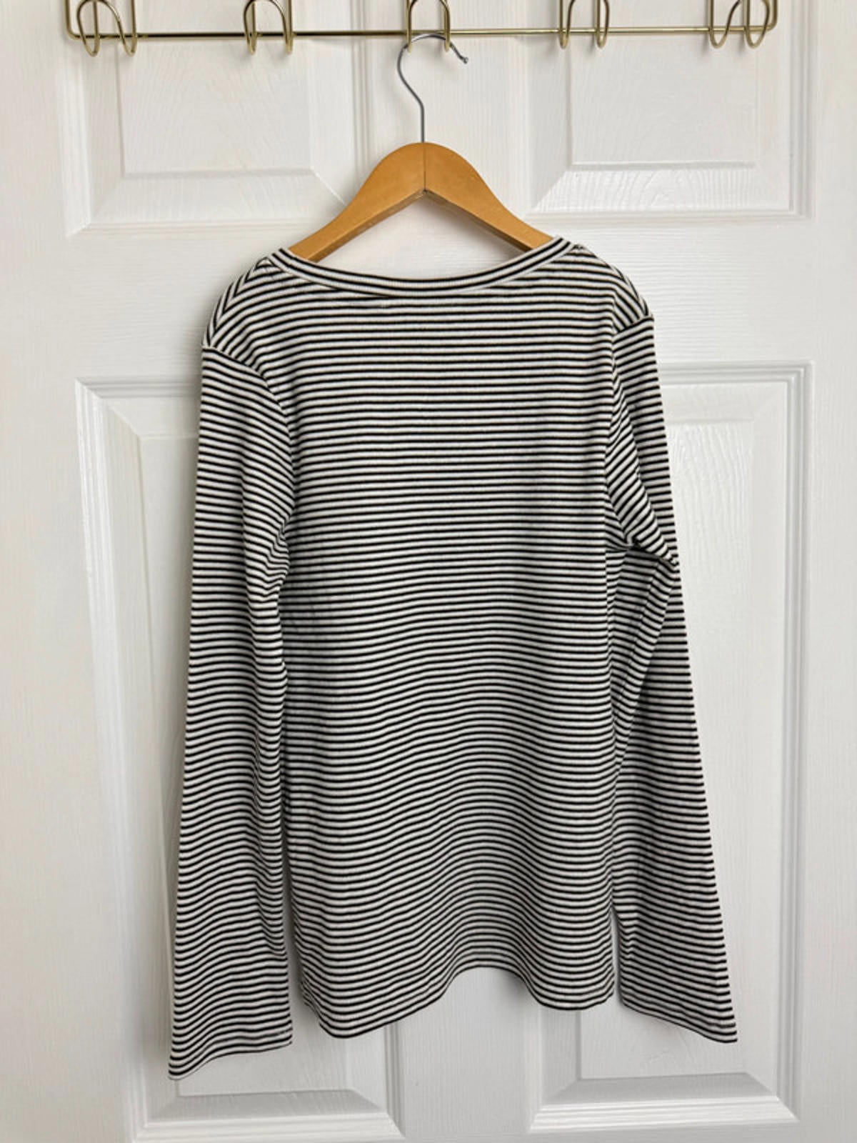 Ex Next Girls Ribbed Top | Age 12 Years | Stretchy Gold Thread Long Sleeve | New - Back On The Shelves High Street Discount Outlet Online UK