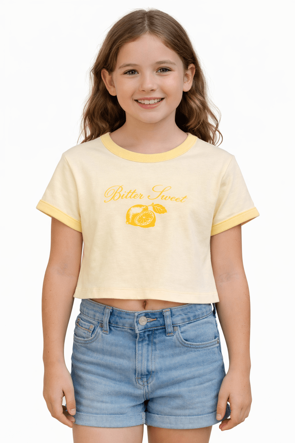Ex MS Lemon Short Sleeve Top - Girls 6 - 16 Years - Back On The Shelves High Street Discount Outlet Online UK