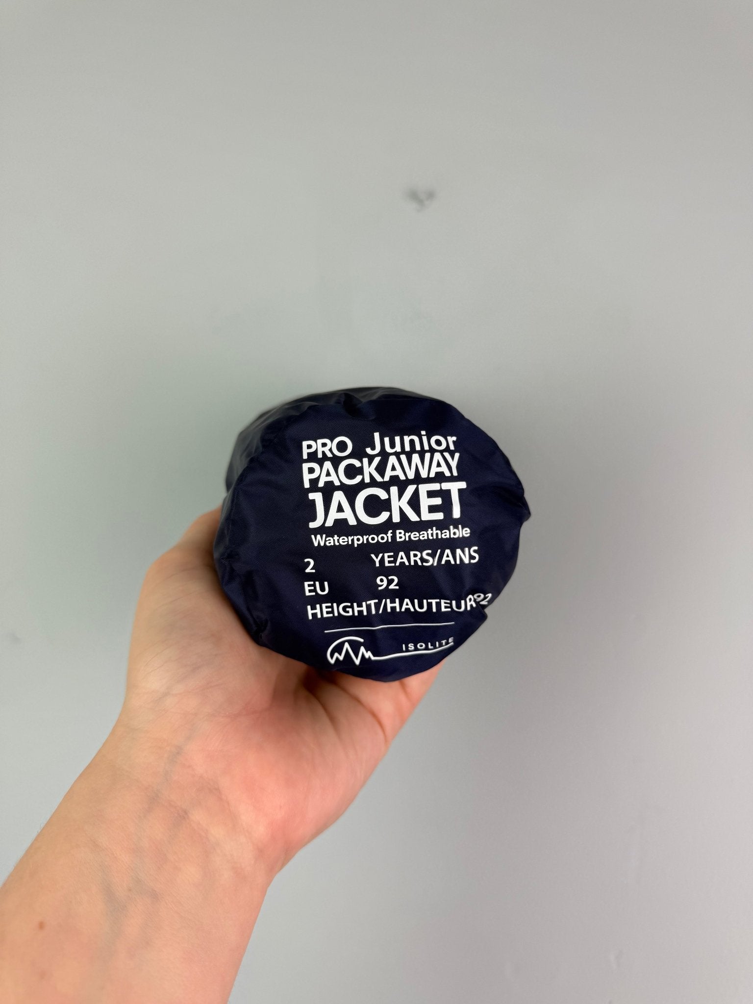 Ex Regatta Black Navy Packaway Rain Jacket - Unisex 2 - 13 Years - Back On The Shelves High Street Discount Outlet Online UK