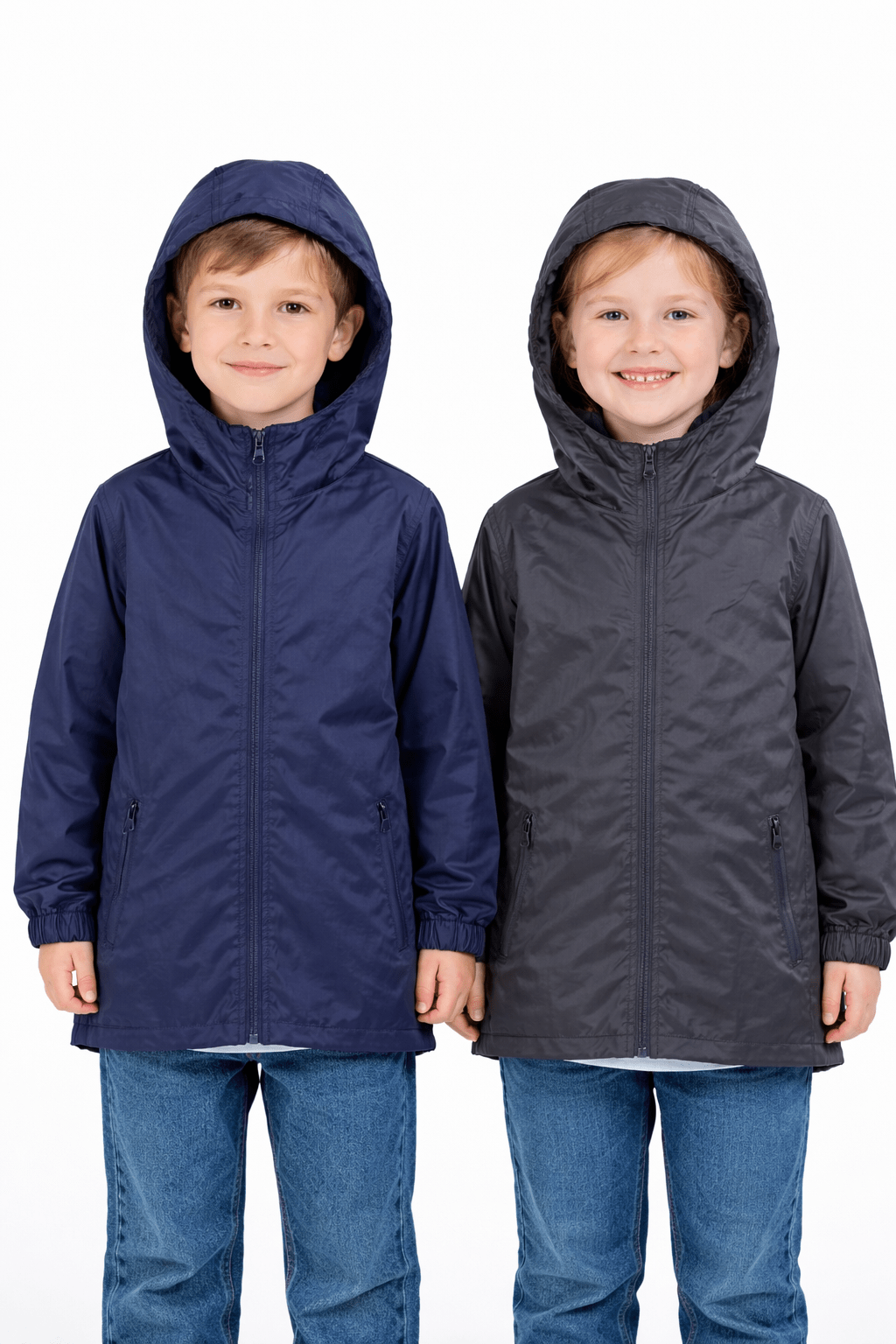 Ex Regatta Black Navy Packaway Rain Jacket - Unisex 2 - 13 Years - Back On The Shelves High Street Discount Outlet Online UK