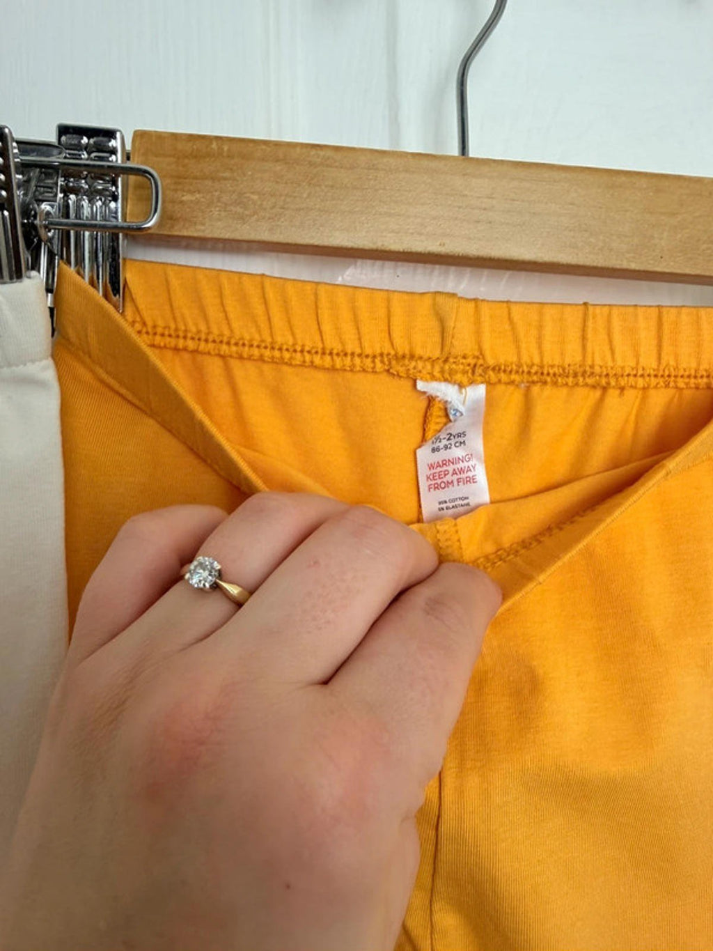 NEW Ex TU White/Cream & Orange 2 Pack Leggings Girls 1.5 - 2 Years - Back On The Shelves High Street Discount Outlet Online UK