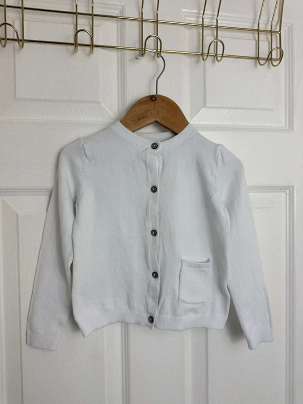 NEW Ex NXT White Fine Knit Button Cardigan - Girls 12 - 18 Months - Back On The Shelves High Street Discount Outlet Online UK