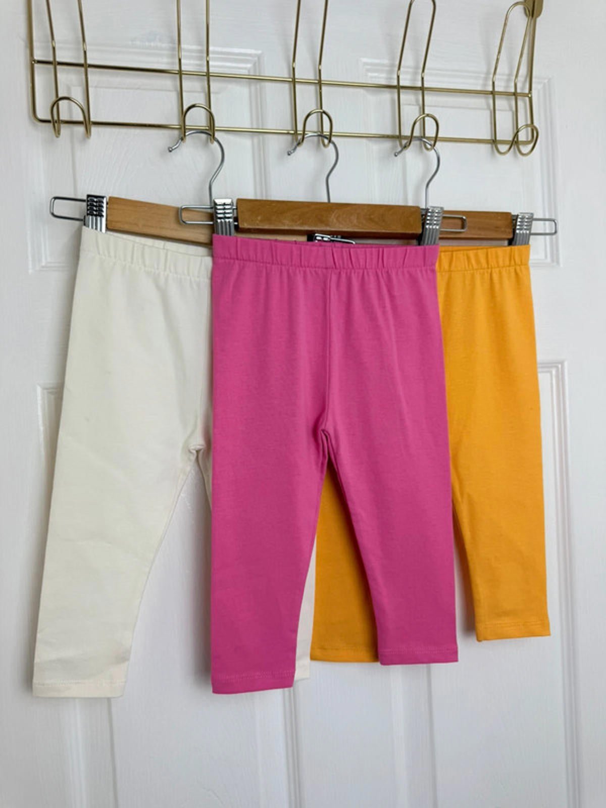 NEW Ex TU 3 Pack Leggings Set White Orange Pink Girls 12 - 18 Months - Back On The Shelves High Street Discount Outlet Online UK