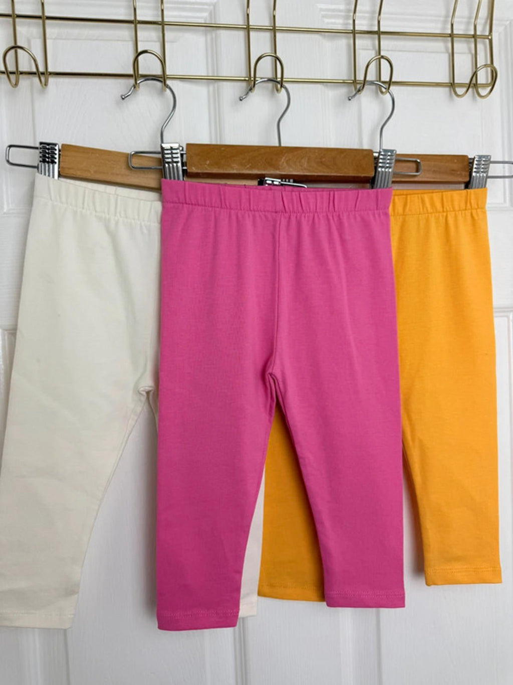 NEW Ex TU 3 Pack Leggings Set White Orange Pink Girls 12 - 18 Months - Back On The Shelves High Street Discount Outlet Online UK