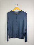 Ladies Ex MS Dark Blue Button Cardigan - Size XL - Back On The Shelves High Street Discount Outlet Online UK