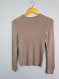 Ladies Ex MS Ribbed Long Sleeve Top - Size S - Back On The Shelves High Street Discount Outlet Online UK