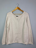 Ladies Ex NC Cream Button Cardigan - Size Large - Back On The Shelves High Street Discount Outlet Online UK