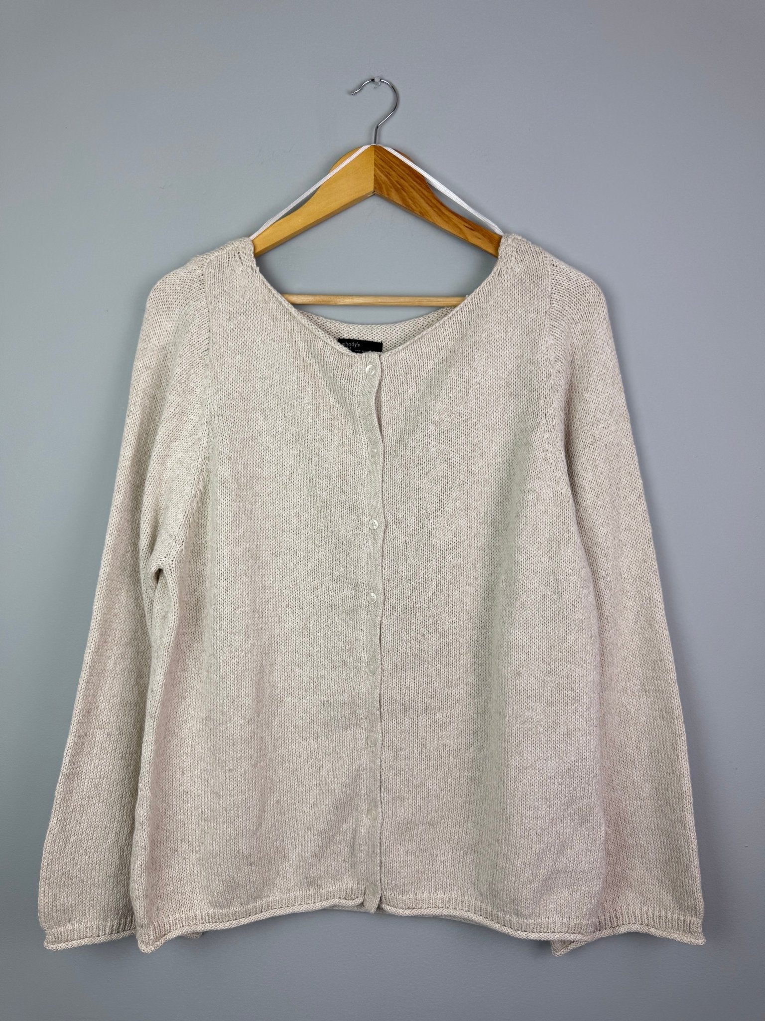 Ladies Ex NC Cream Button Cardigan - Size Large - Back On The Shelves High Street Discount Outlet Online UK