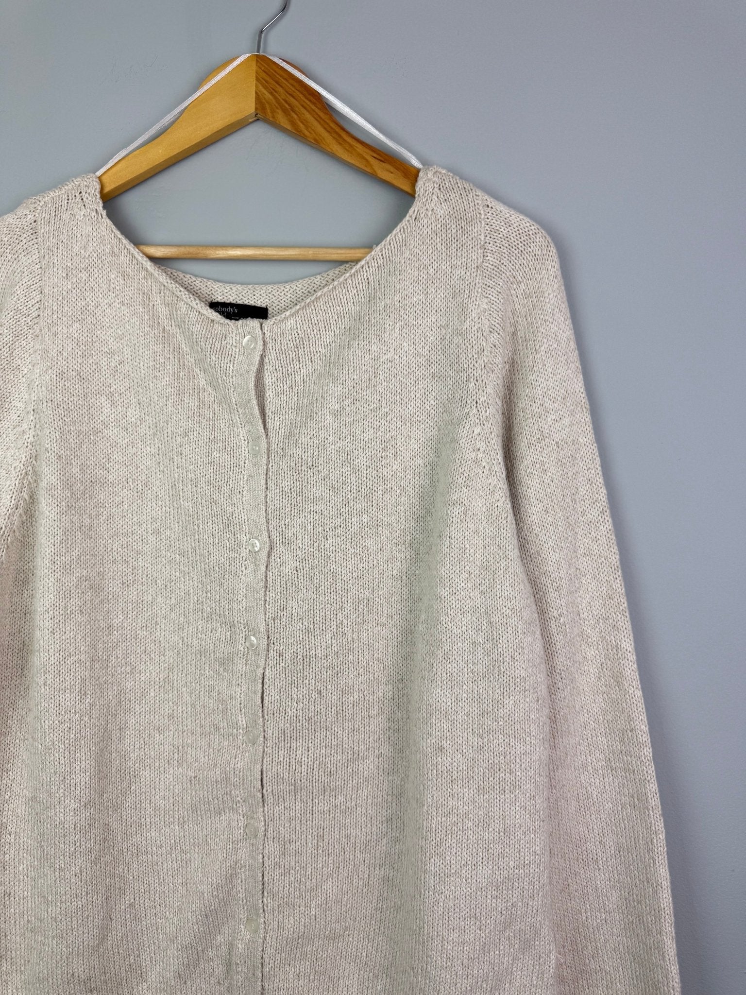 Ladies Ex NC Cream Button Cardigan - Size Large - Back On The Shelves High Street Discount Outlet Online UK