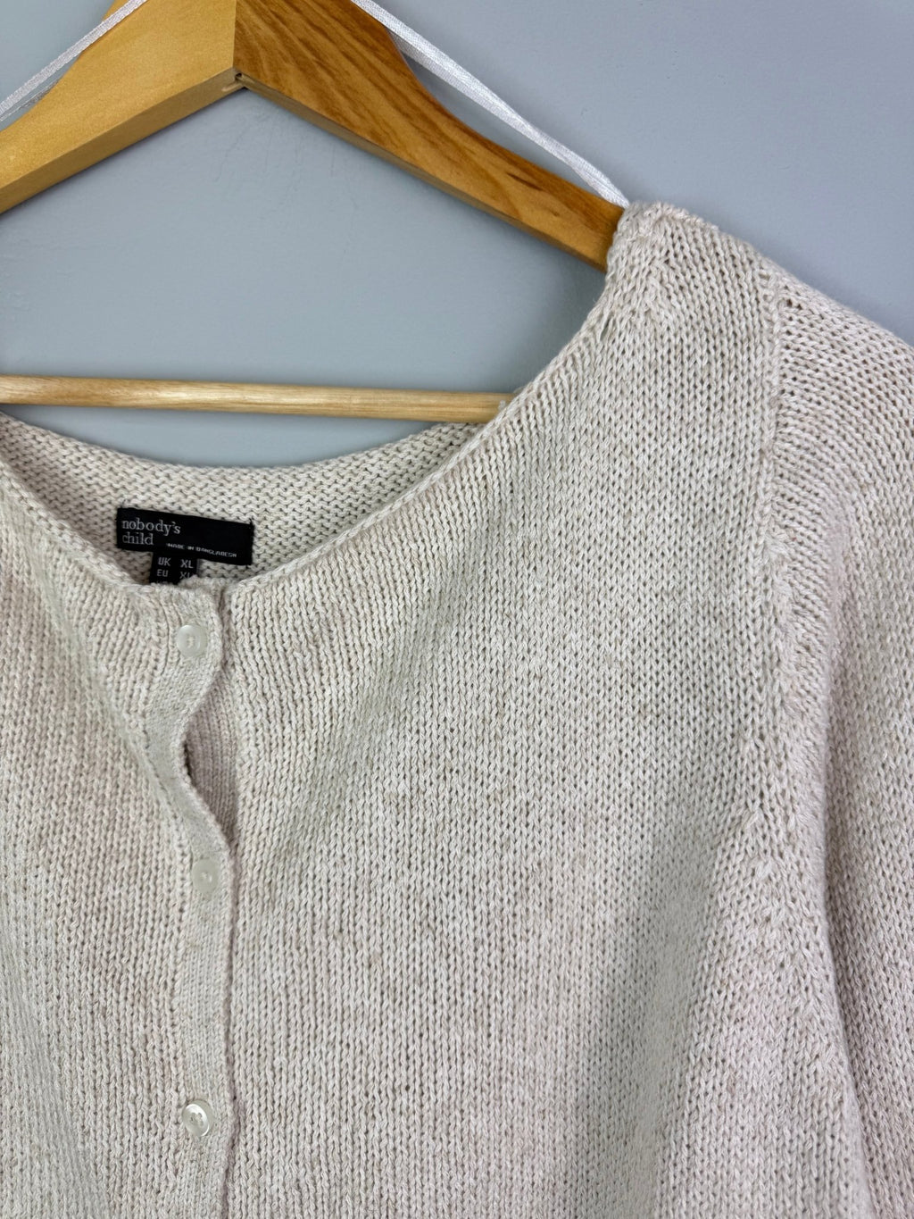 Ladies Ex NC Cream Button Cardigan - Size Large - Back On The Shelves High Street Discount Outlet Online UK