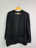 Ladies Ex NXT Black Fluffy Open Cardigan - Sizes M - XL - Back On The Shelves High Street Discount Outlet Online UK