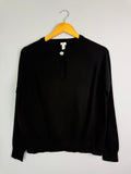 Ladies Ex RI Black Decorative Knit Jumper - Size M - Back On The Shelves High Street Discount Outlet Online UK