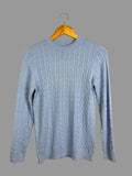 Ladies Ex RI Blue Cable Knit Jumper - Size M - Back On The Shelves High Street Discount Outlet Online UK